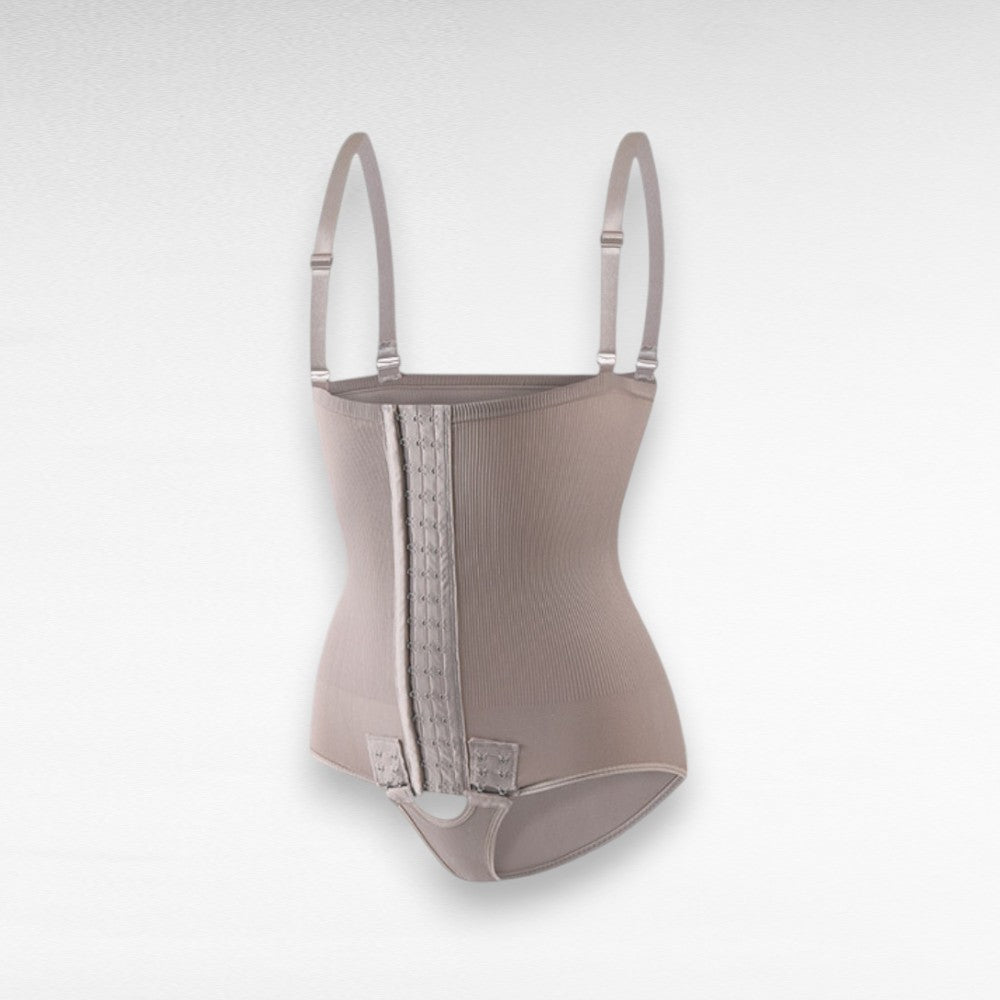 Sculpting Shapewear Adjustable Compression Bodysuit Gray / S