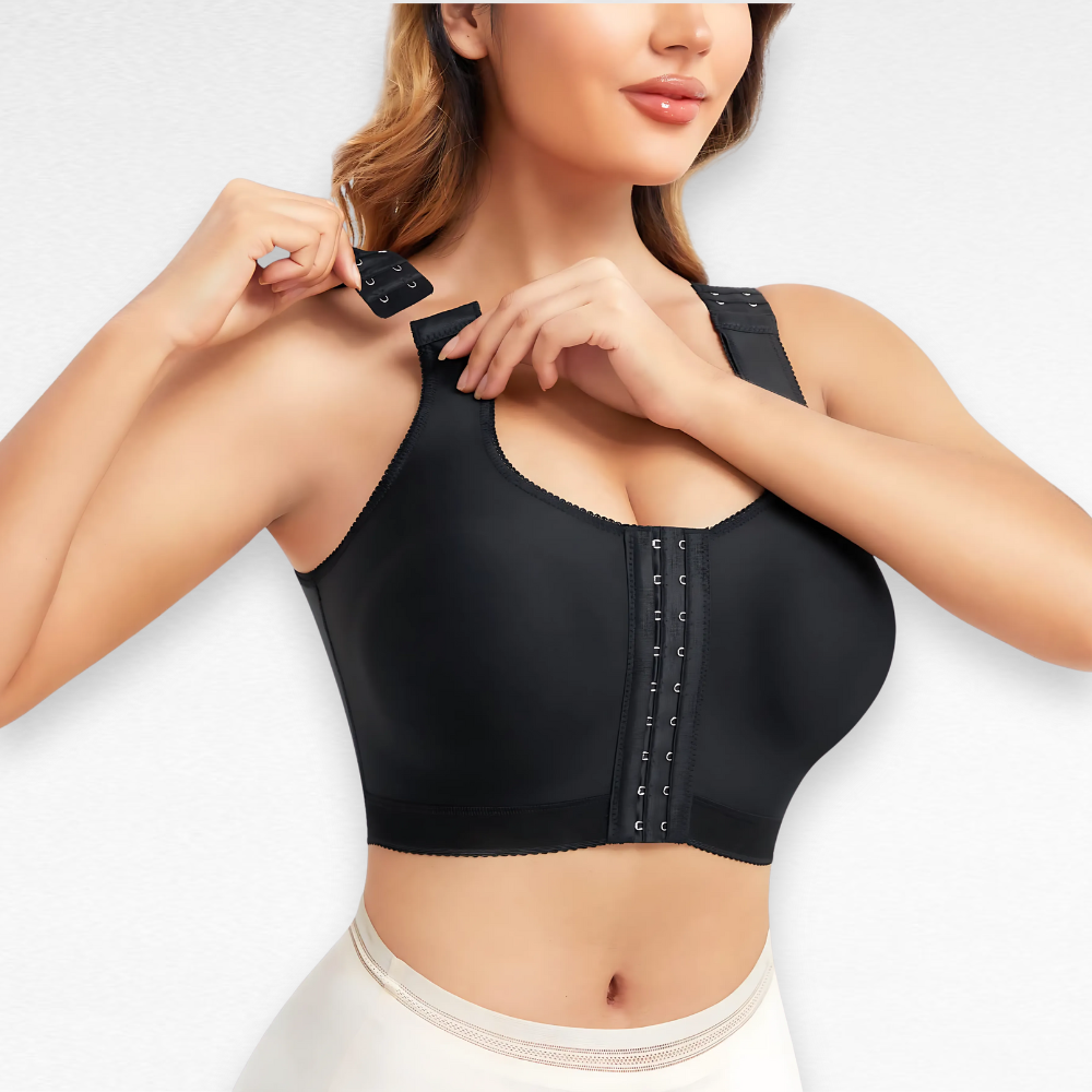 Sculpting Shapewear Front Closure Comfort Bra S / Black