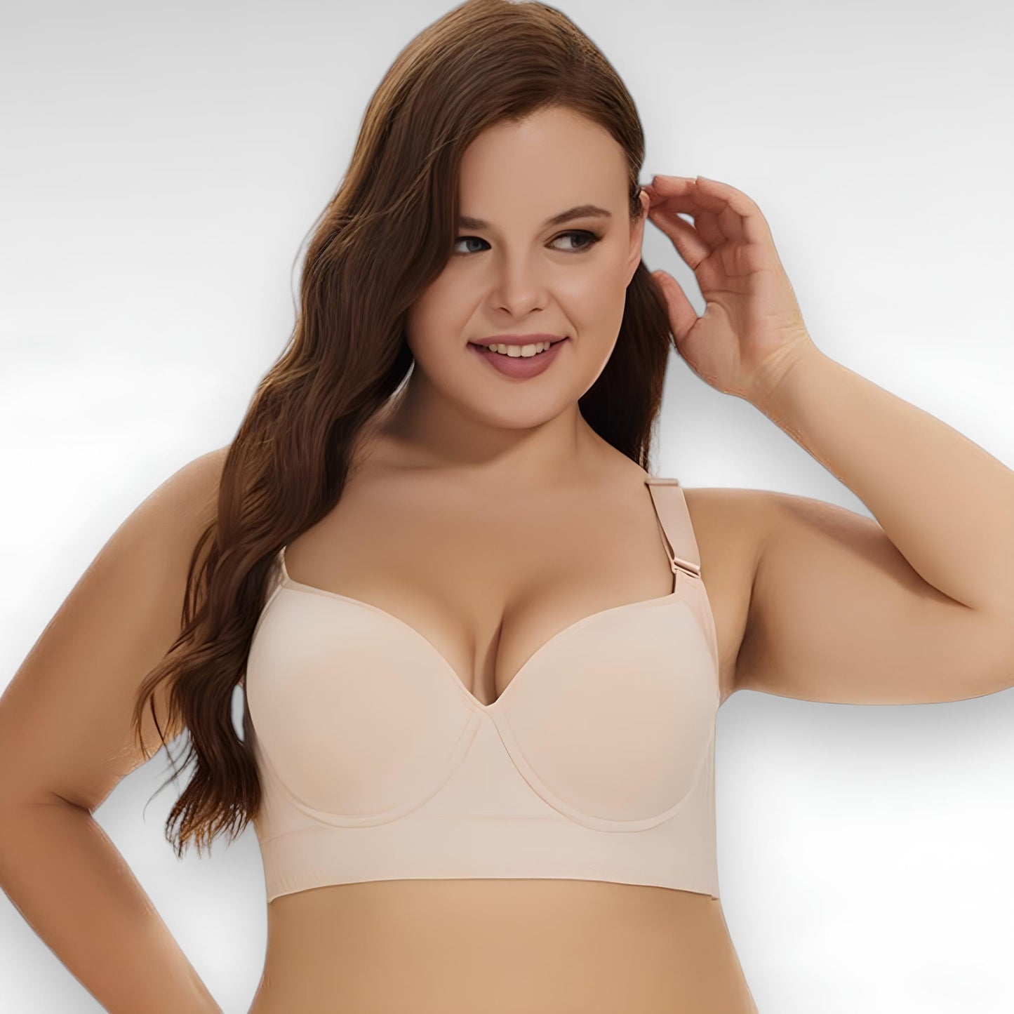 Sculpting Shapewear Push-Up & Back Smoothing Bra Beige / 34 / SA B (Manufacturer Size B)
