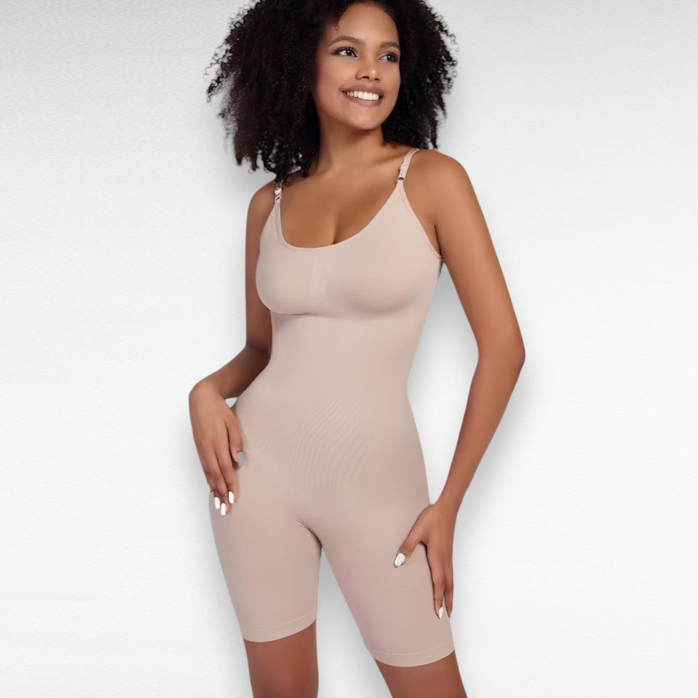 Sculpting Shapewear Shorts Bodysuit Beige / S