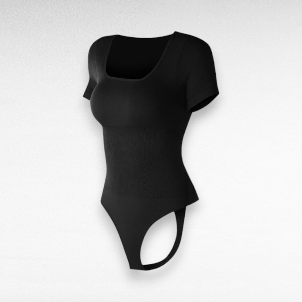 Sculpting Shapewear T-Shirt Thong Bodysuit