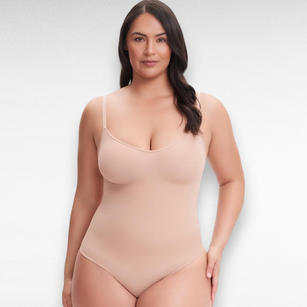 Sculpting Shapewear Thong Bodysuit Beige / S