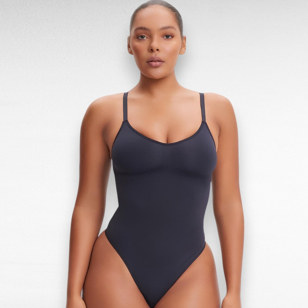 Sculpting Shapewear Thong Bodysuit Black / S