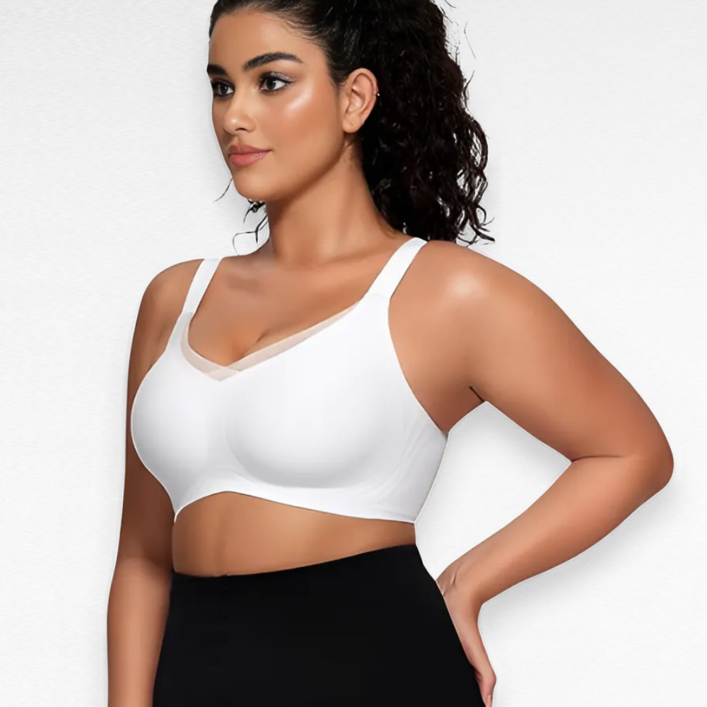 Sculpting Shapewear Wireless V Mesh Bra