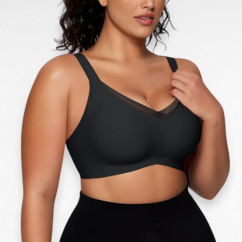 Sculpting Shapewear Wireless V Mesh Bra
