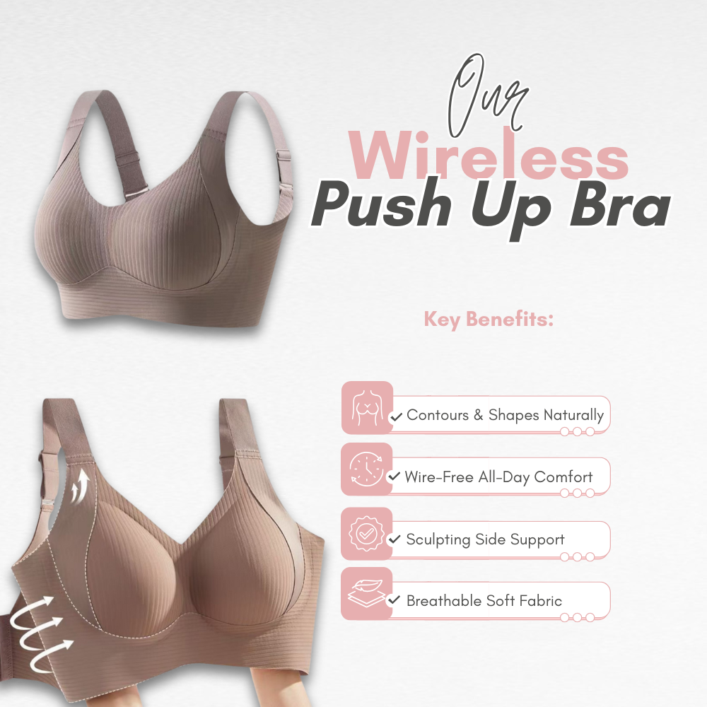 Sculpting Wireless Ribbed Push-Up Bra