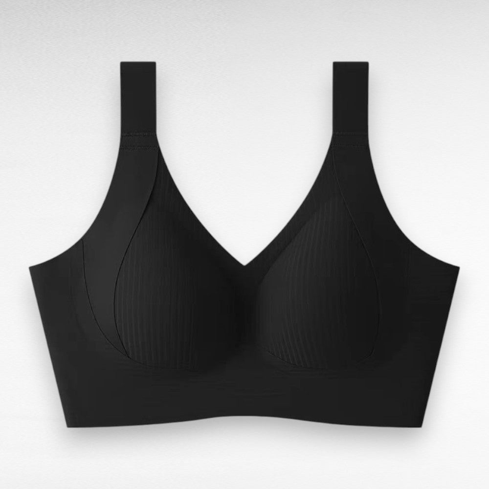 Sculpting Wireless Ribbed Push-Up Bra M / Black