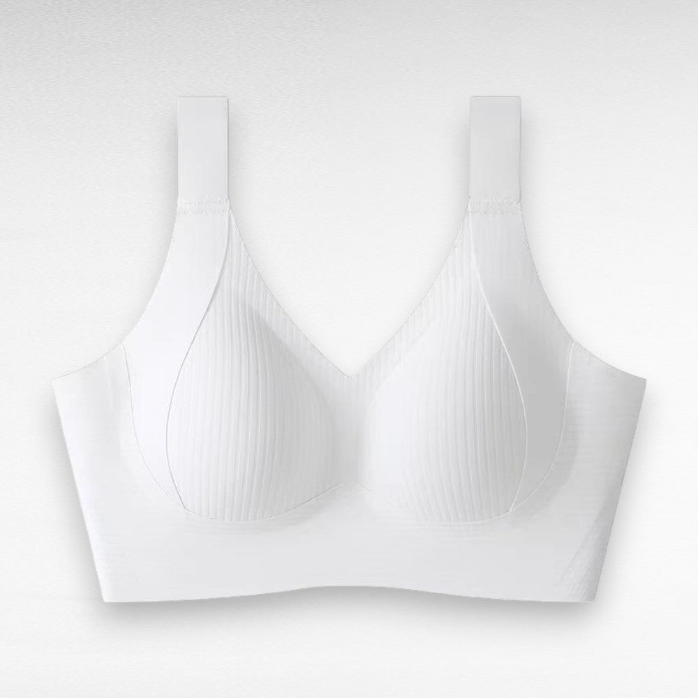 Sculpting Wireless Ribbed Push-Up Bra M / White