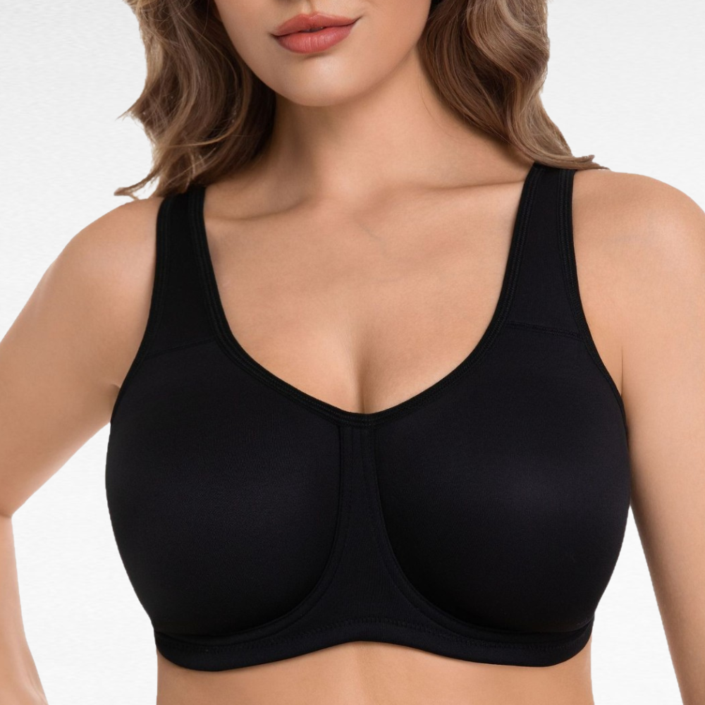 Full Coverage Underwire Minimizer Bra Black / SA 36DD (Manufacturer Size 80E)