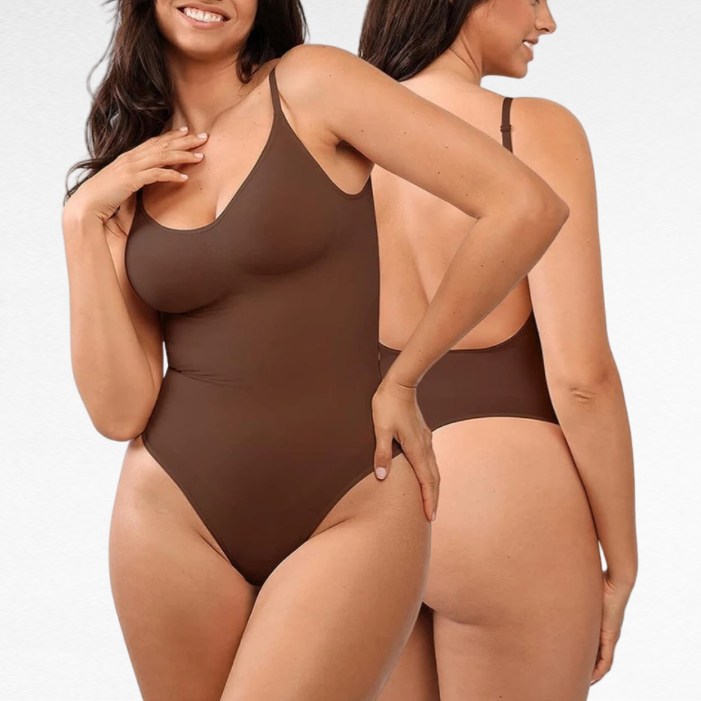 Gentle-Support Thong Bodysuit Bodysuits Brown / S