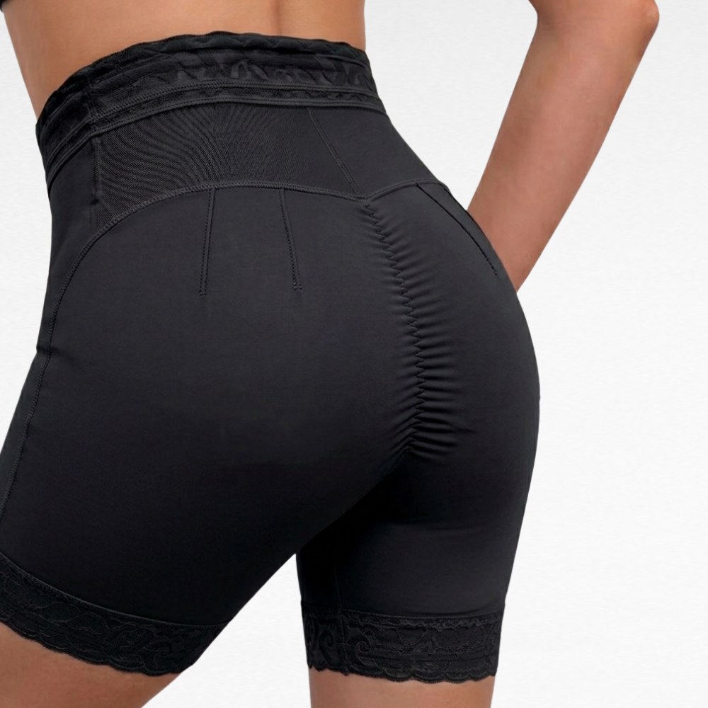 Mid-Waisted Lace Shaping Shorts