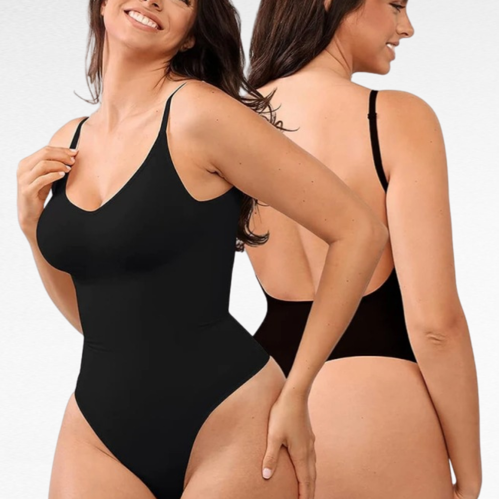 Open-Back Thong Bodysuit Bodysuits Black / S