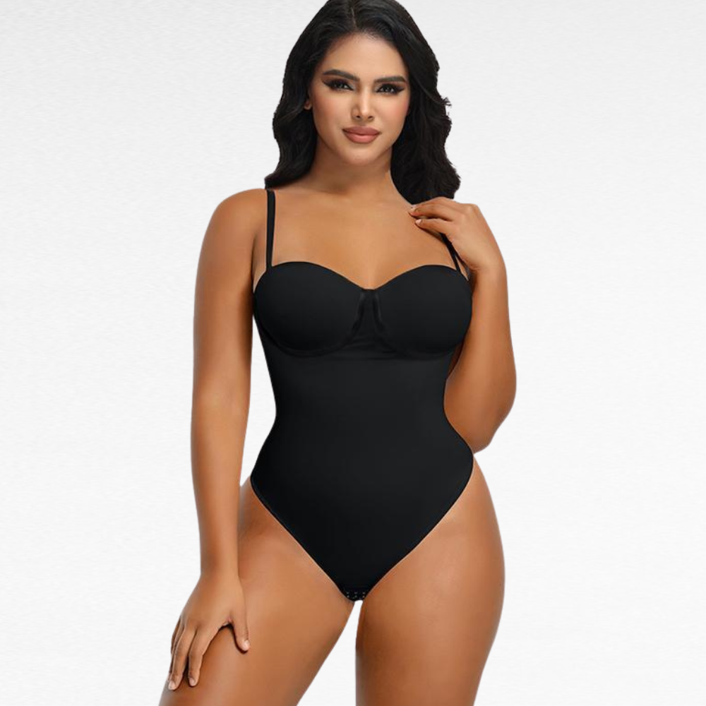 Push-Up Thong Shaping Bodysuit Bodysuits Black / S