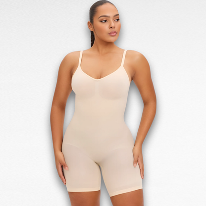 Sculpting Shapewear Backless Shorts Bodysuit S / Beige