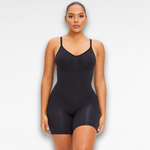 Sculpting Shapewear Backless Shorts Bodysuit S / Black