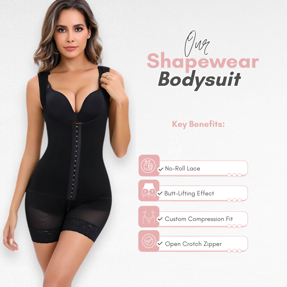 Sculpting Shapewear Bodysuit with Hook & Eye Closure