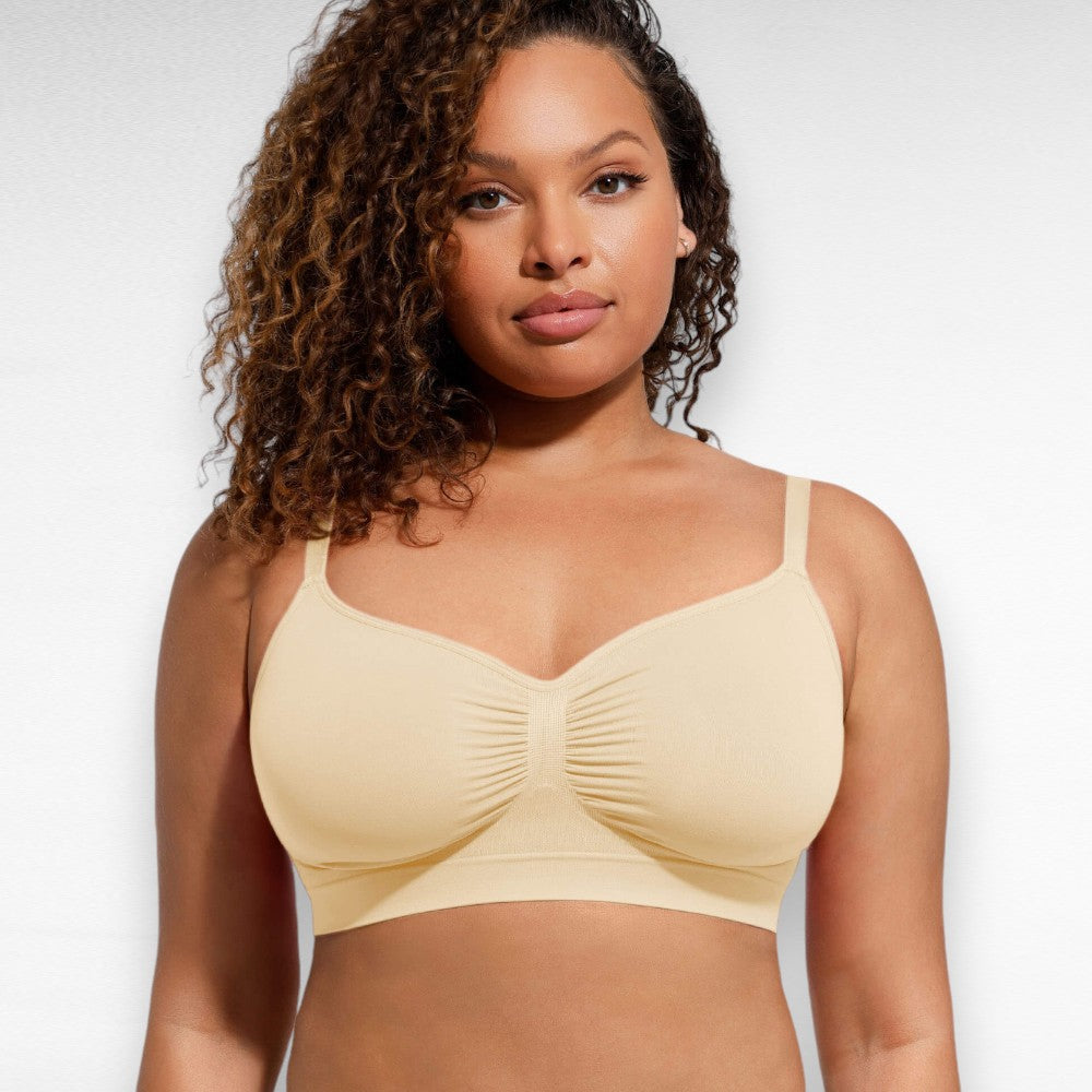 Sculpting Shapewear Everyday Wireless Comfort Bra Beige / S