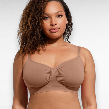 Sculpting Shapewear Everyday Wireless Comfort Bra Brown / S