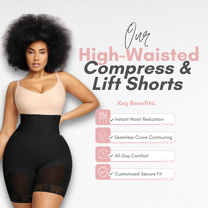 Sculpting Shapewear High-Waisted Compress & Lift Shorts