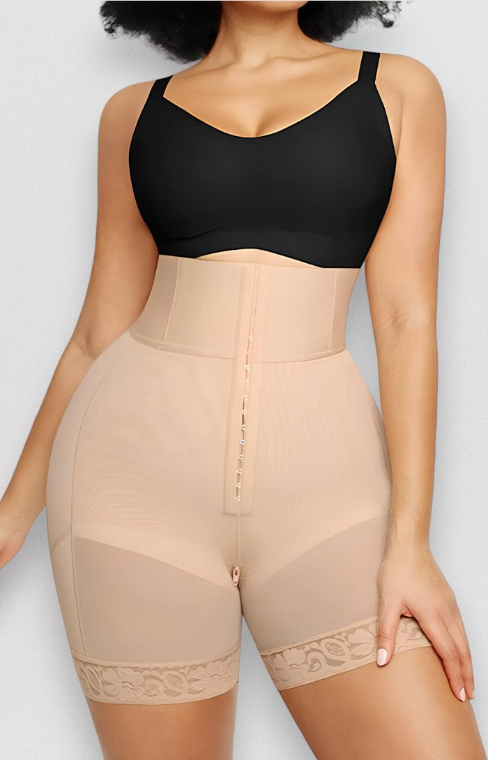 Sculpting Shapewear High-Waisted Compress & Lift Shorts S / Beige