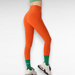 Sculpting Shapewear High-Waisted Tummy Control Leggings Bright Orange / M