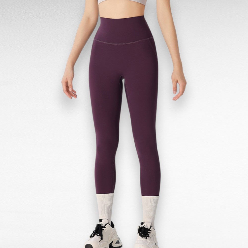 Sculpting Shapewear High-Waisted Tummy Control Leggings Dark Purple / M