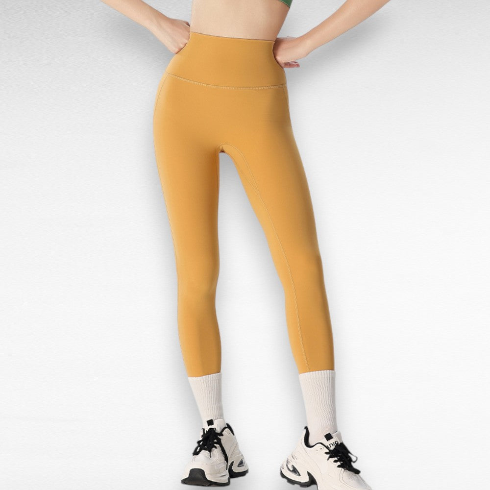 Sculpting Shapewear High-Waisted Tummy Control Leggings Mustard Yellow / M