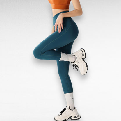 Sculpting Shapewear High-Waisted Tummy Control Leggings Teal Green / M
