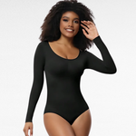 Sculpting Shapewear Long Sleeve Bodysuit Black / S