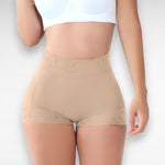 Sculpting Shapewear Mid-Waisted Lace Shaping Bottoms Beige / XS