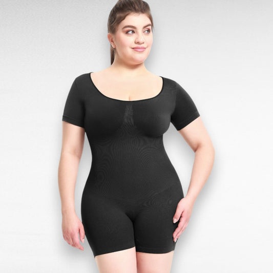 Sculpting Shapewear Short Sleeve Bodysuit Black / S