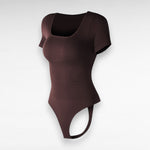 Sculpting Shapewear T-Shirt Thong Bodysuit