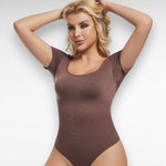 Sculpting Shapewear T-Shirt Thong Bodysuit