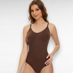 Sculpting Shapewear Thong Bodysuit Brown / S