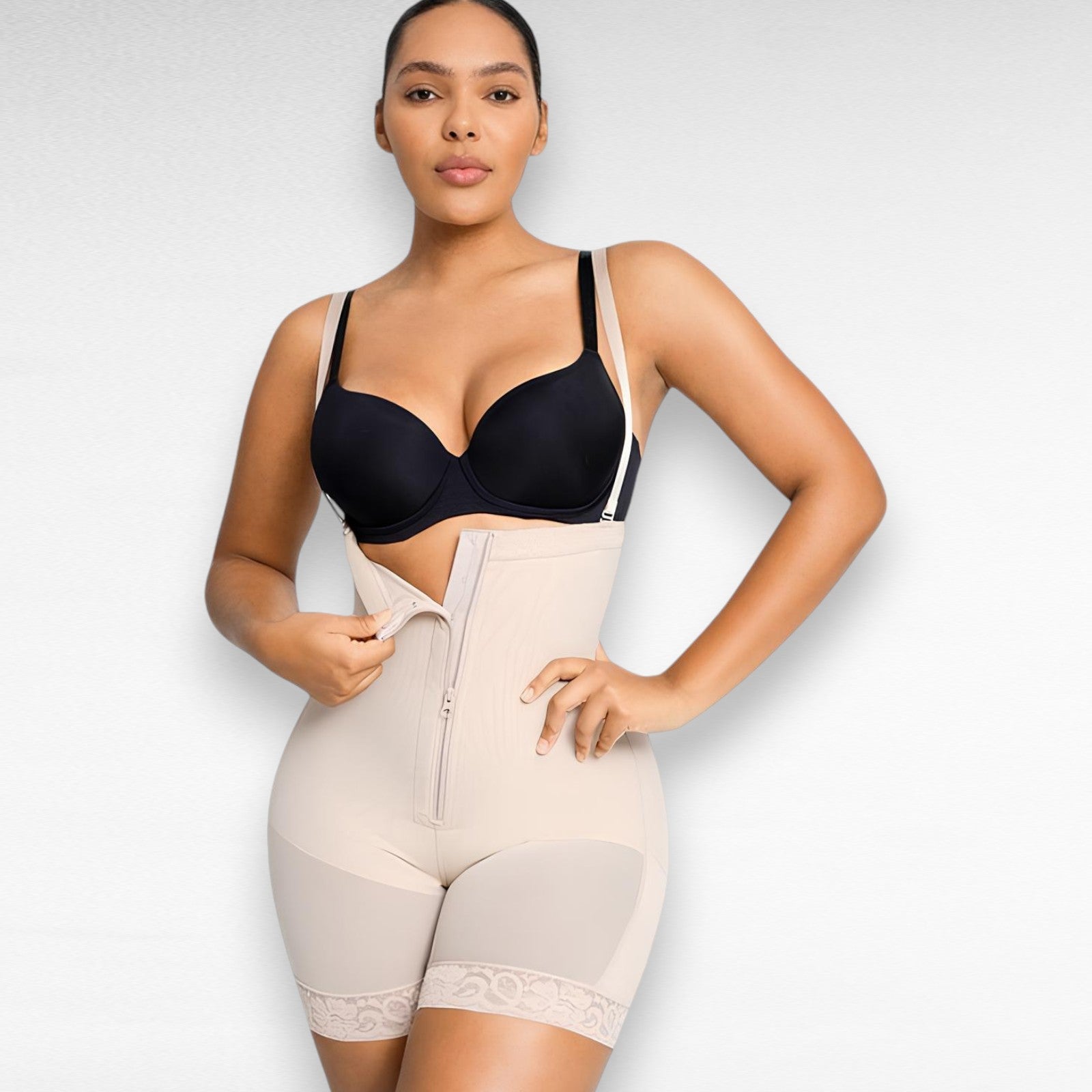 Sculpting Shapewear Tummy Compression Bodysuit Beige / XS