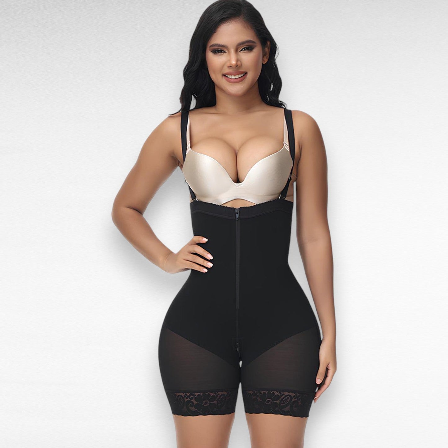 Sculpting Shapewear Tummy Compression Bodysuit Black / XS