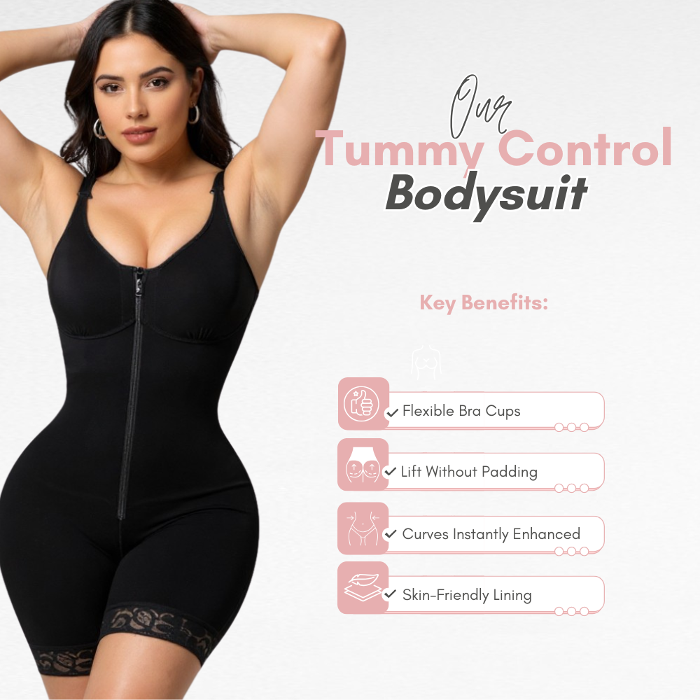 Sculpting Shapewear Tummy Control Bodysuit with Bra