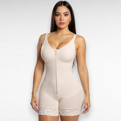Sculpting Shapewear Tummy Control Bodysuit with Bra Beige / XS