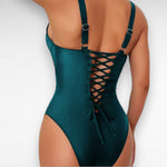 Sculpting Shapewear Tummy Control Swimsuit Malachite Green (Alternate Style) / S
