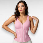 Sculpting Shapewear Waist Trainer Vest with Bra Pink / XS