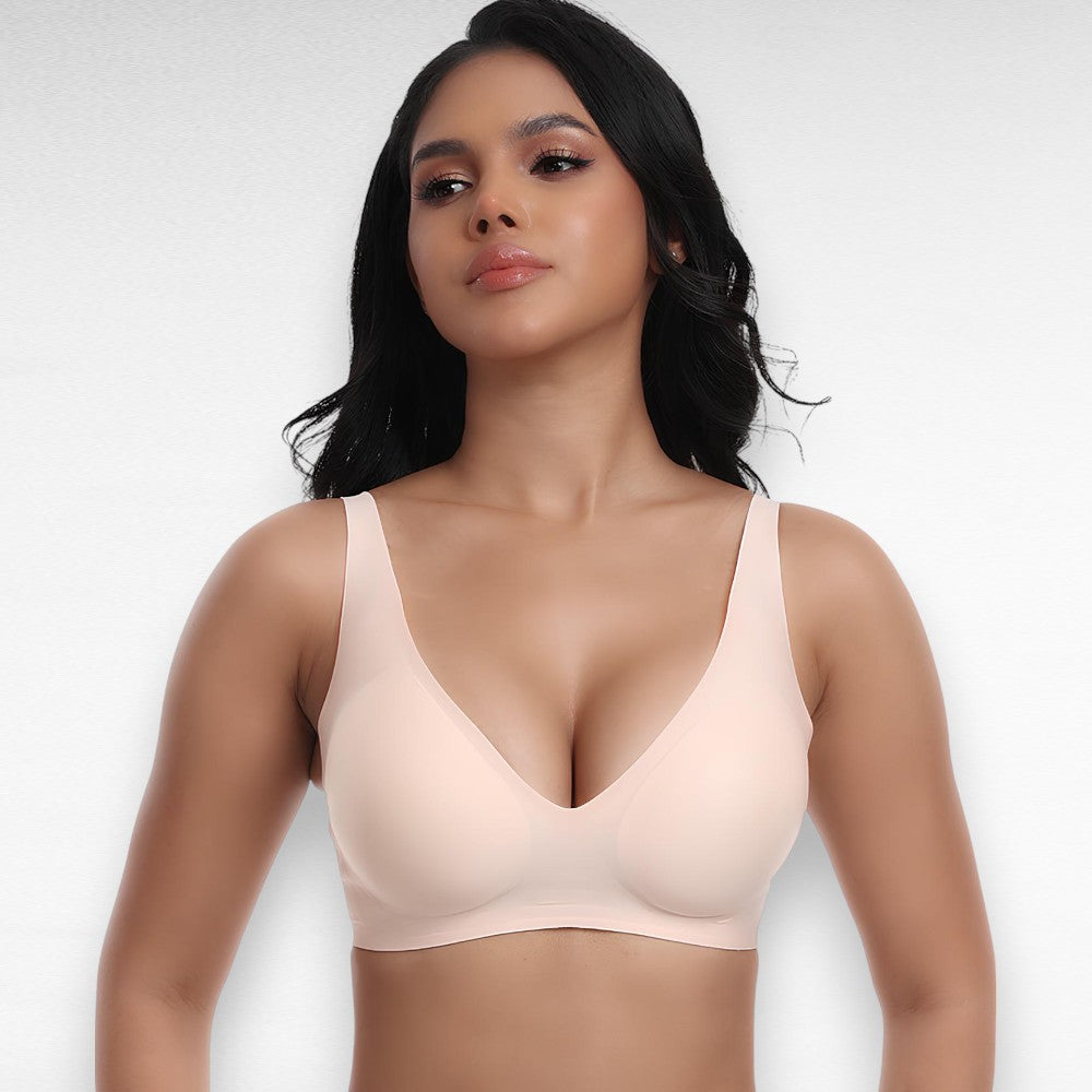Sculpting Shapewear Wireless Deep V Push Up Bra