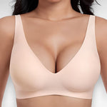 Sculpting Shapewear Wireless Deep V Push Up Bra Beige / S