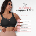 Sculpting Shapewear Wireless Mesh Support Bra