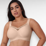 Sculpting Shapewear Wireless Mesh Support Bra Beige / M