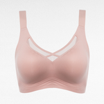 Sculpting Shapewear Wireless Mesh Support Bra Pink / M