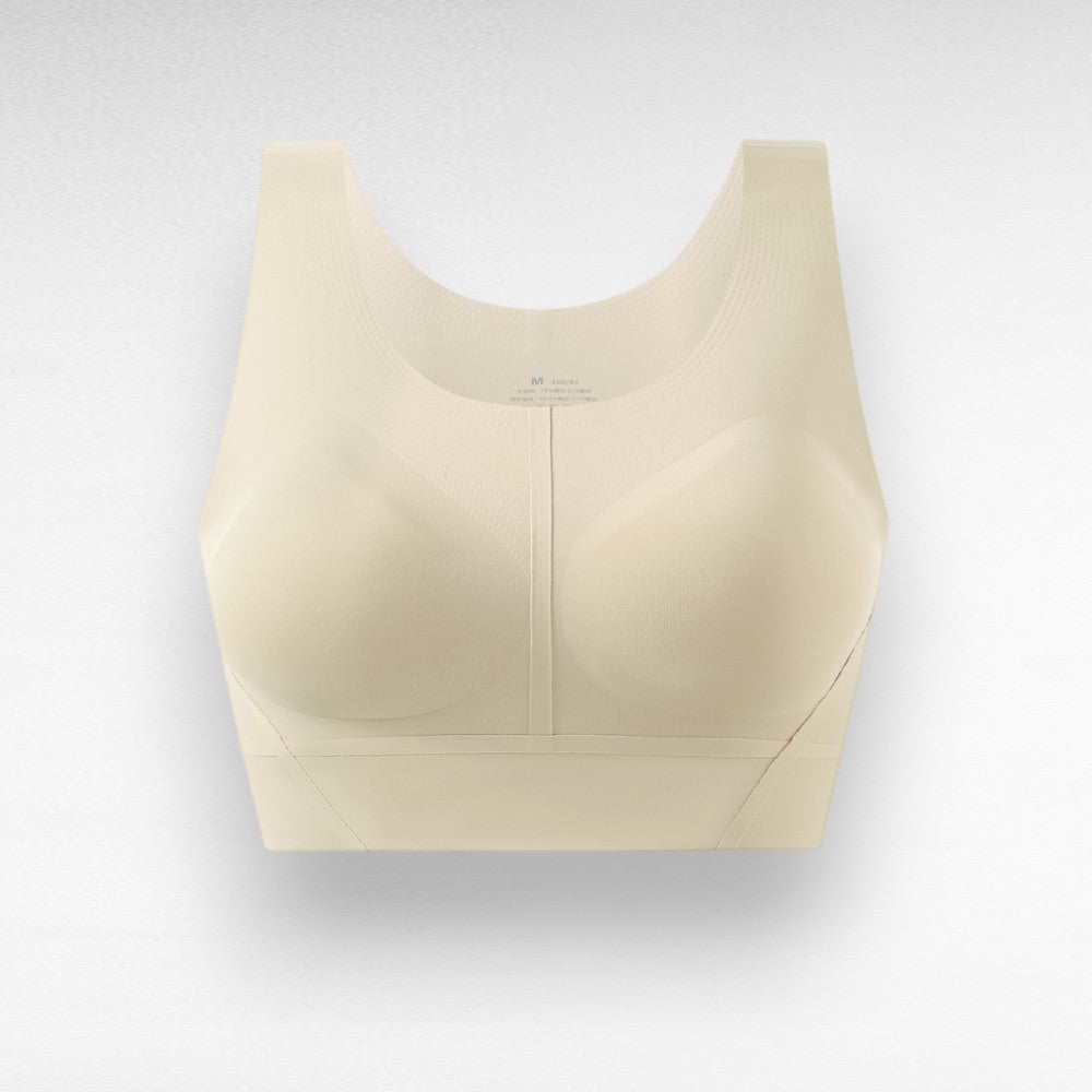 Sculpting Shapewear Wireless Racerback Sports Bra Beige / S