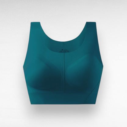 Sculpting Shapewear Wireless Racerback Sports Bra Lake Green / S