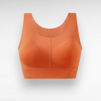 Sculpting Shapewear Wireless Racerback Sports Bra Orange Red / S