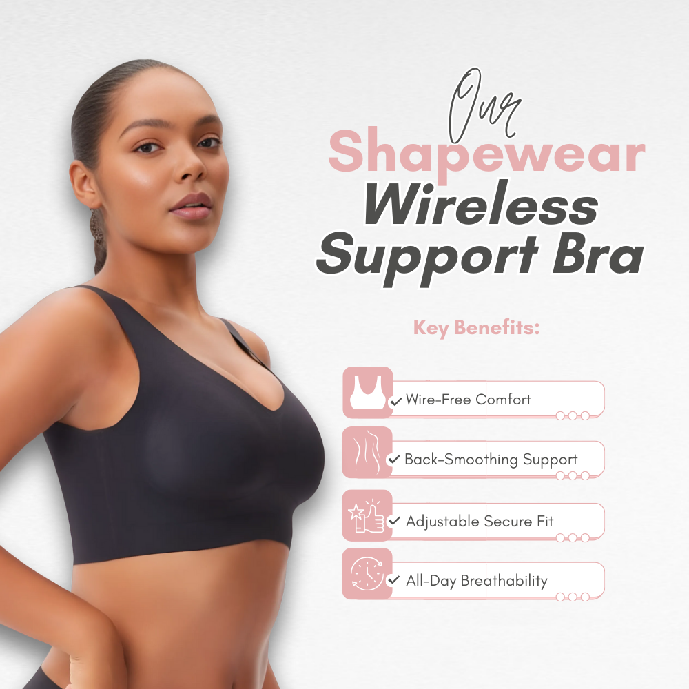 Sculpting Shapewear Wireless Support Back Smoothing Bra