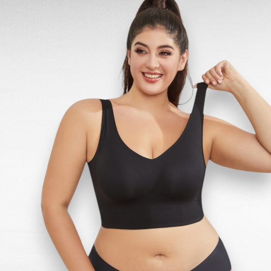 Sculpting Shapewear Wireless Support Back Smoothing Bra Black / M